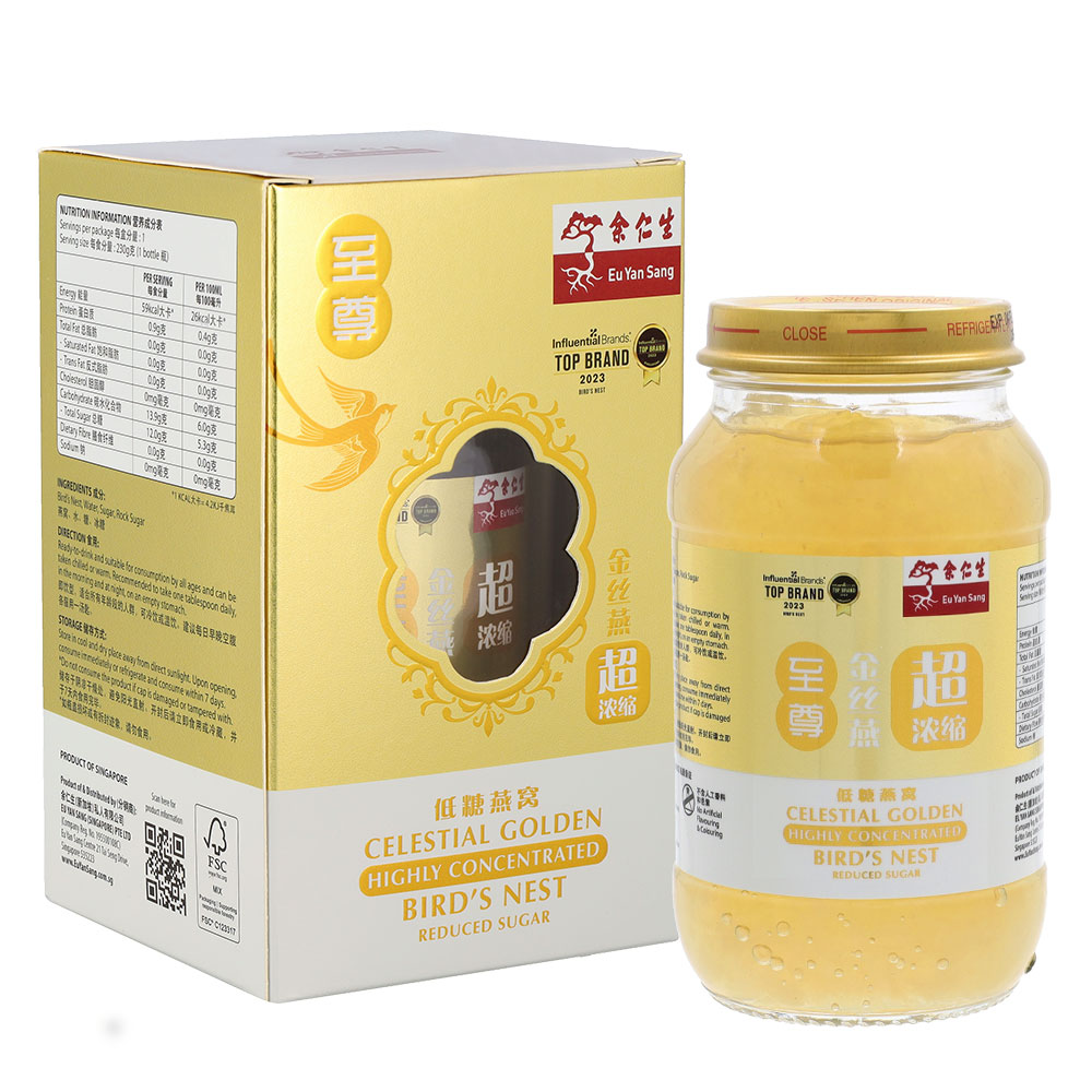 Eu Yan Sang Celestial Golden Highly Concentrated Bird's Nest Reduced Sugar 230g x 1 bottle