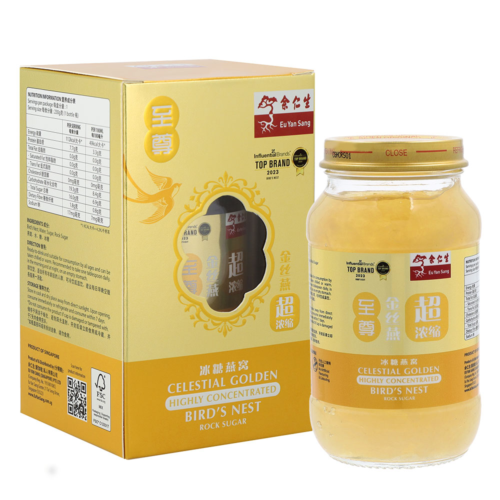 Eu Yan Sang Celestial Golden Highly Concentrated Bird's Nest with Rock Sugar 230g x 1 bottle