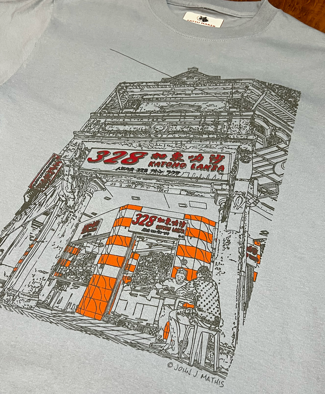328 Katong Laksa (blue) t-shirt