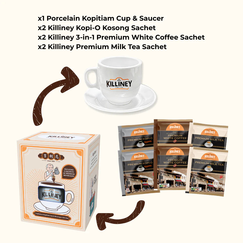 Killiney Traditional Kopitiam Cup & Beverage Gift Box