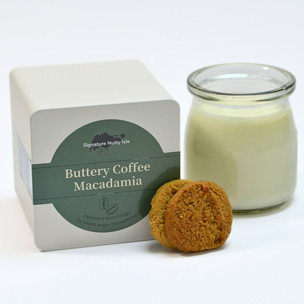 Buttery Coffee Macadamia Cookies