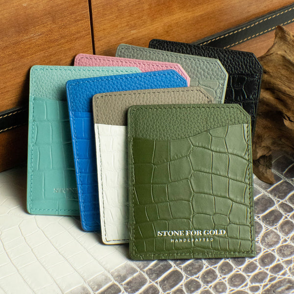 Crocodile Leather Card Holder With NFC