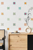 Peranakan Floral Tiles 🖼️ Reusable Fabric Decal