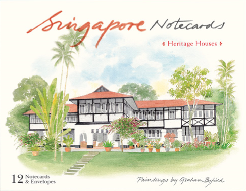 Singapore Notecards: Heritage Houses (12 Notecards Boxset)