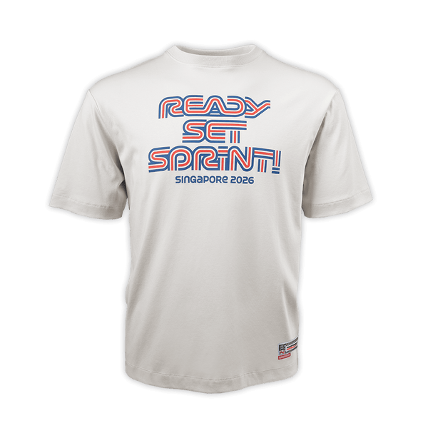 2026 Sprint Typography Beige Regular Tee