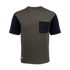 Track & Mesh Pocket Khaki Colourblock Tee