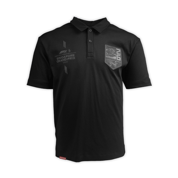2026 Monochrome Sprint Black Polo Shirt