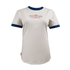 Rhinestones Helmet Icon Beige Ringer Tee Women