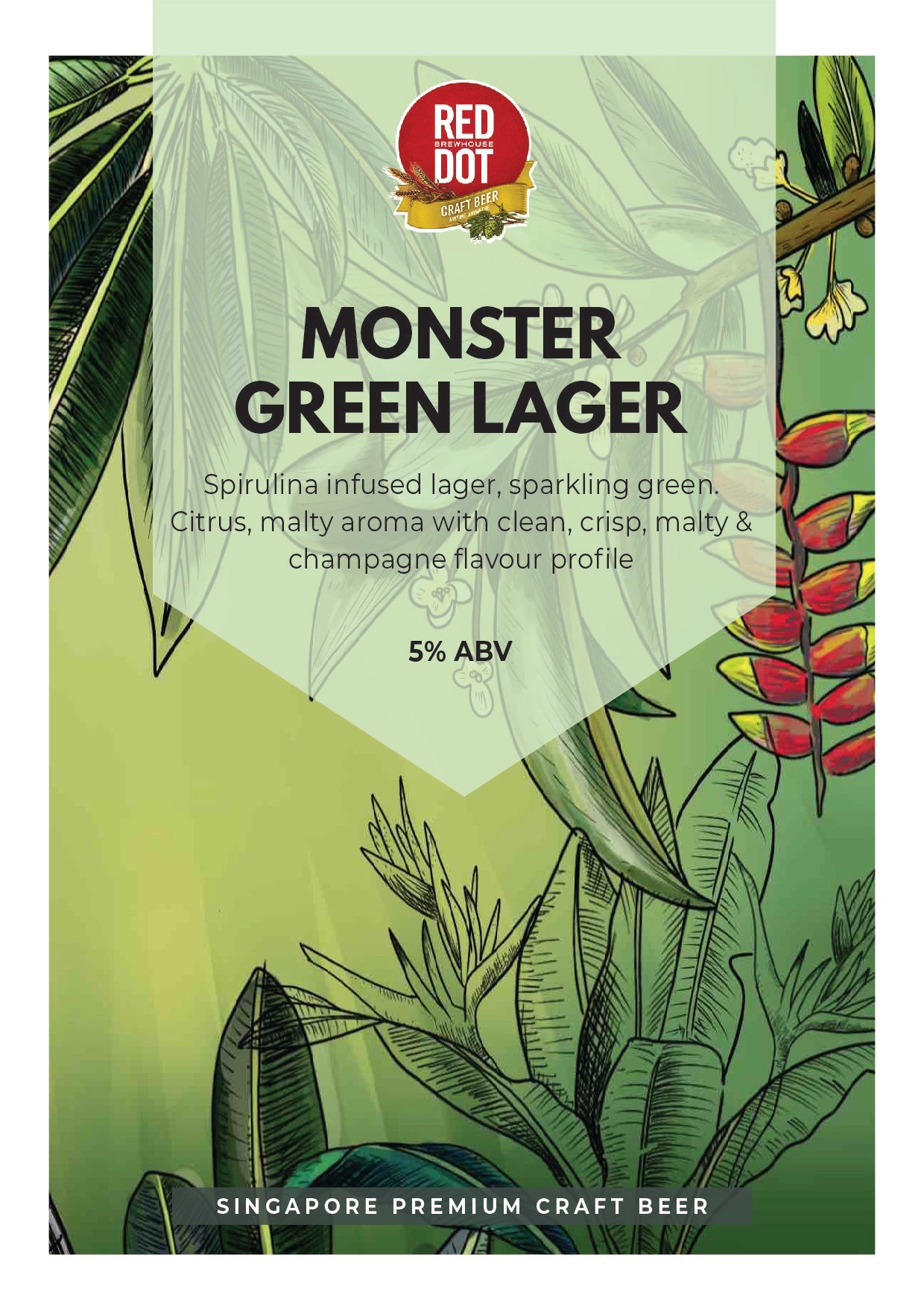 Red Dot Monster Green Lager