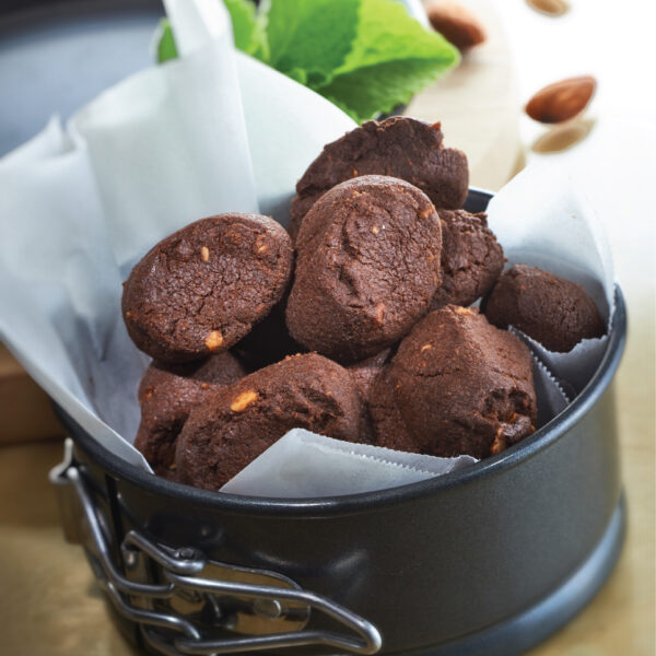 Fun Size Himalayan Salt Chocolate Almond Cookies