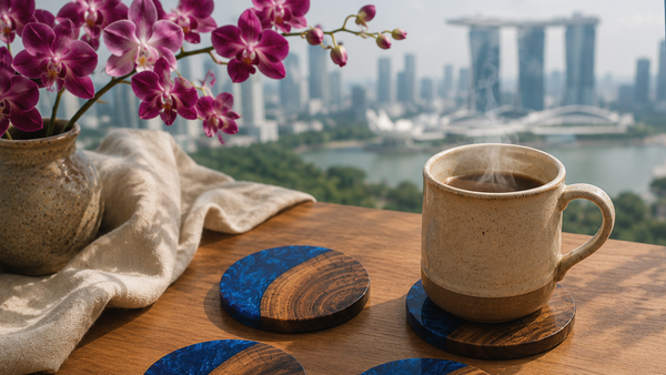 Teak + Epoxy Resin Coaster