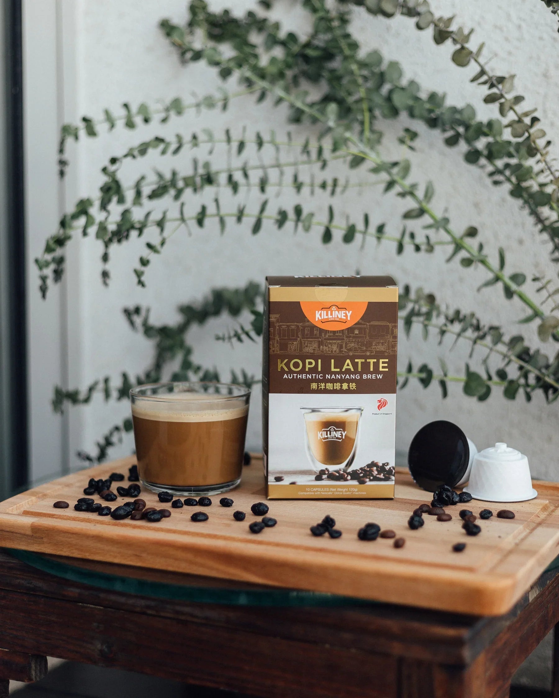 Killiney Kopi Latte (Coffee Capsules Compatible with Nescafe® Dolce Gusto® Machines)