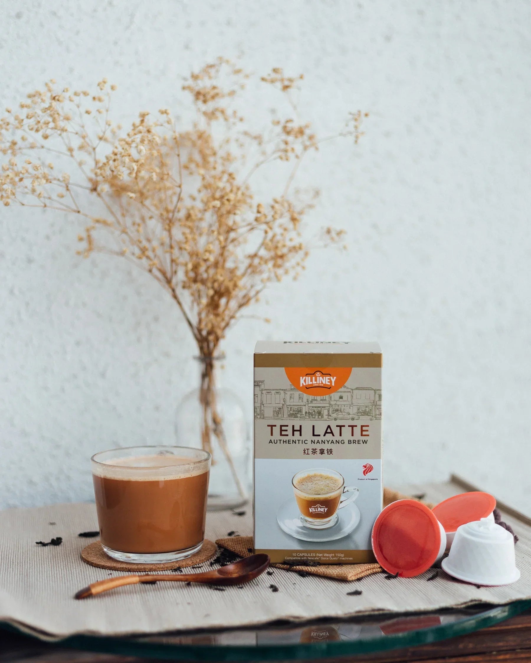 Killiney Teh Latte (Tea Capsules Compatible with Nescafe® Dolce Gusto® Machines)