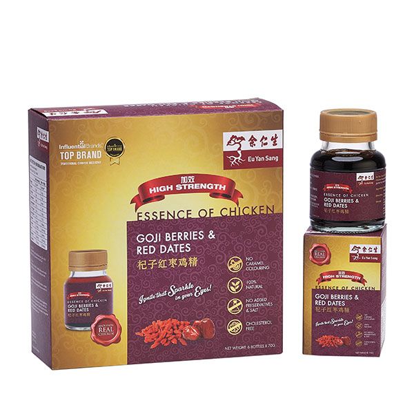 Eu Yan Sang Essence Of Chicken With Goji Berries & Red Dates 6s 杞子红枣鸡精 六瓶装