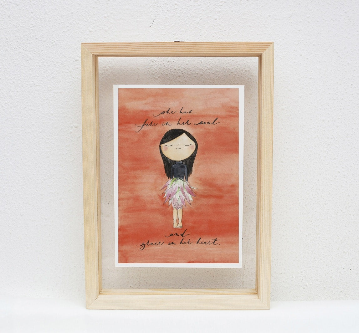 Fire in her Heart, Grace in her Soul | Poster