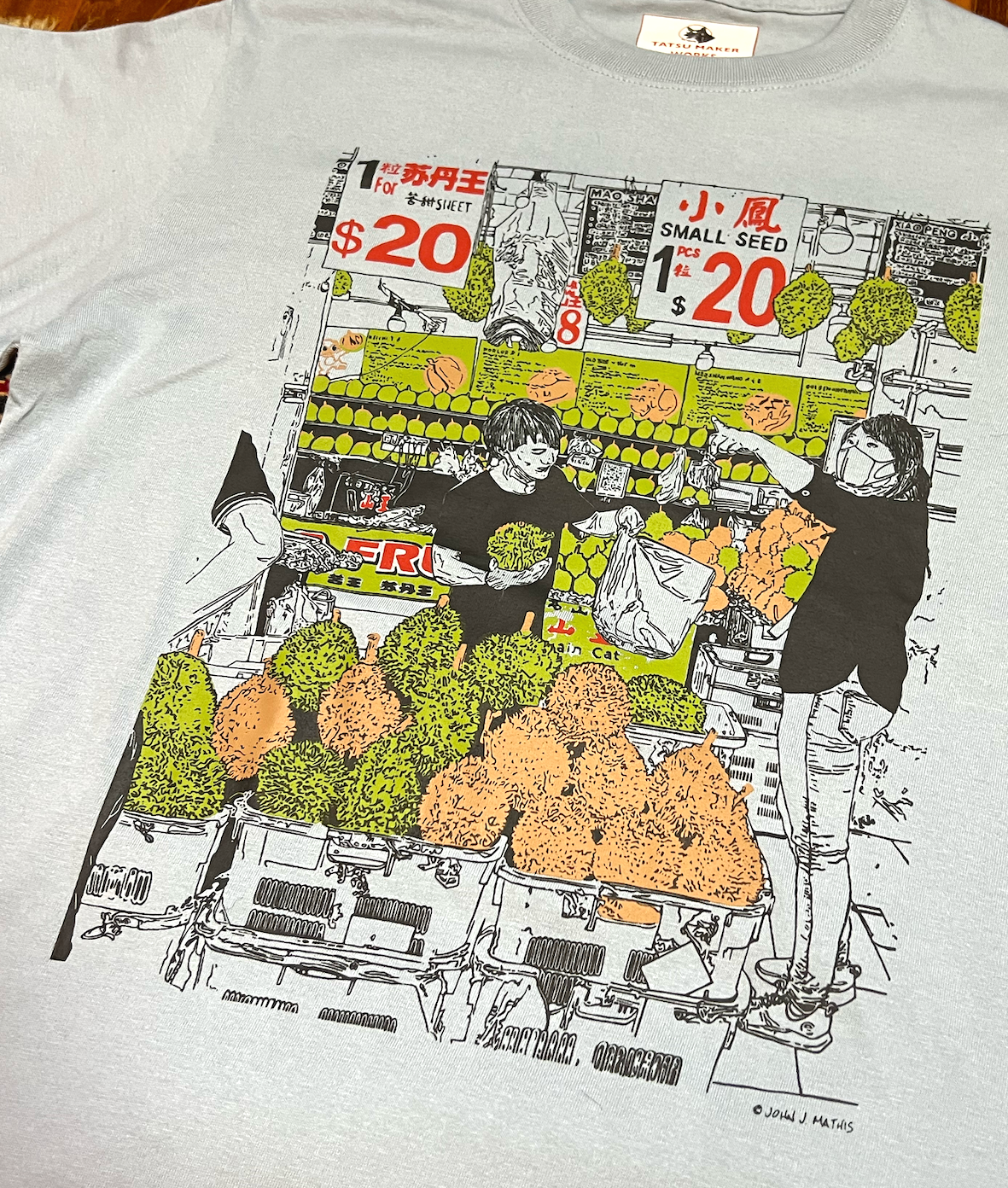 King Fruits Durian (blue) t-shirt