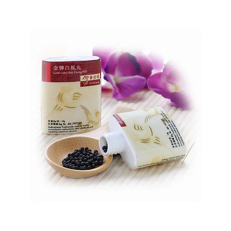 Eu Yan Sang Gold Label Bak Foong Pill (Small Pills) 6x14g bottles/box 金牌白凤丸（小粒装）