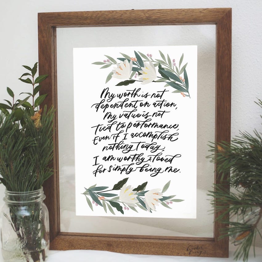 My Worth is Not Dependent | Poster