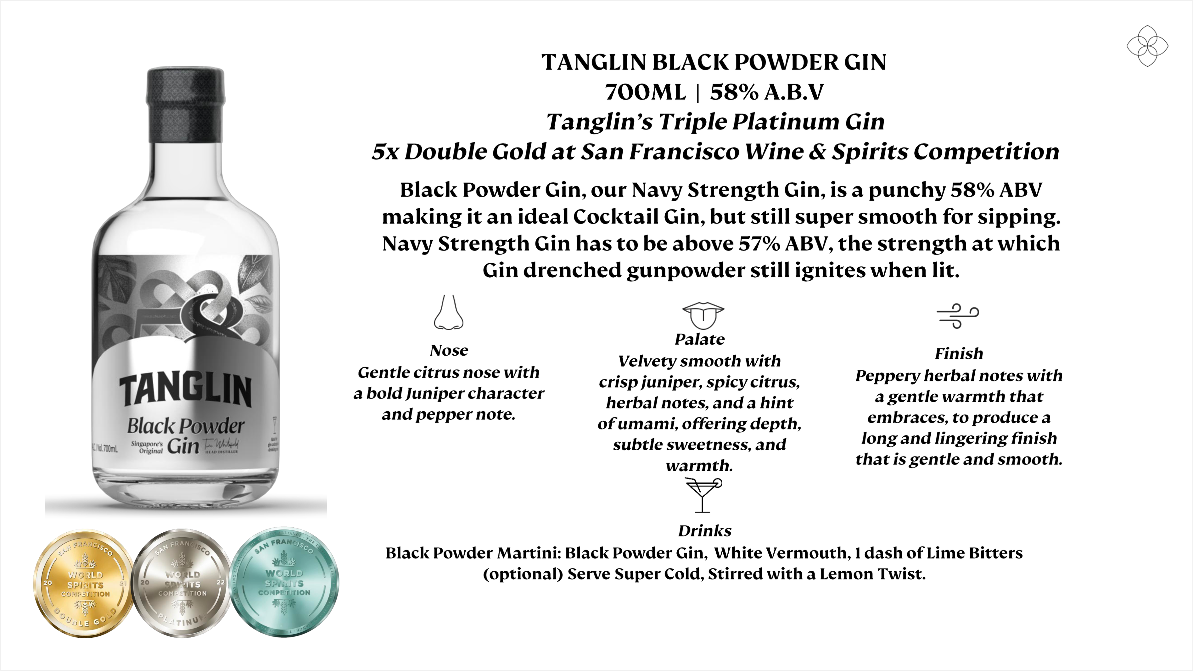 Tanglin Black Powder Gin