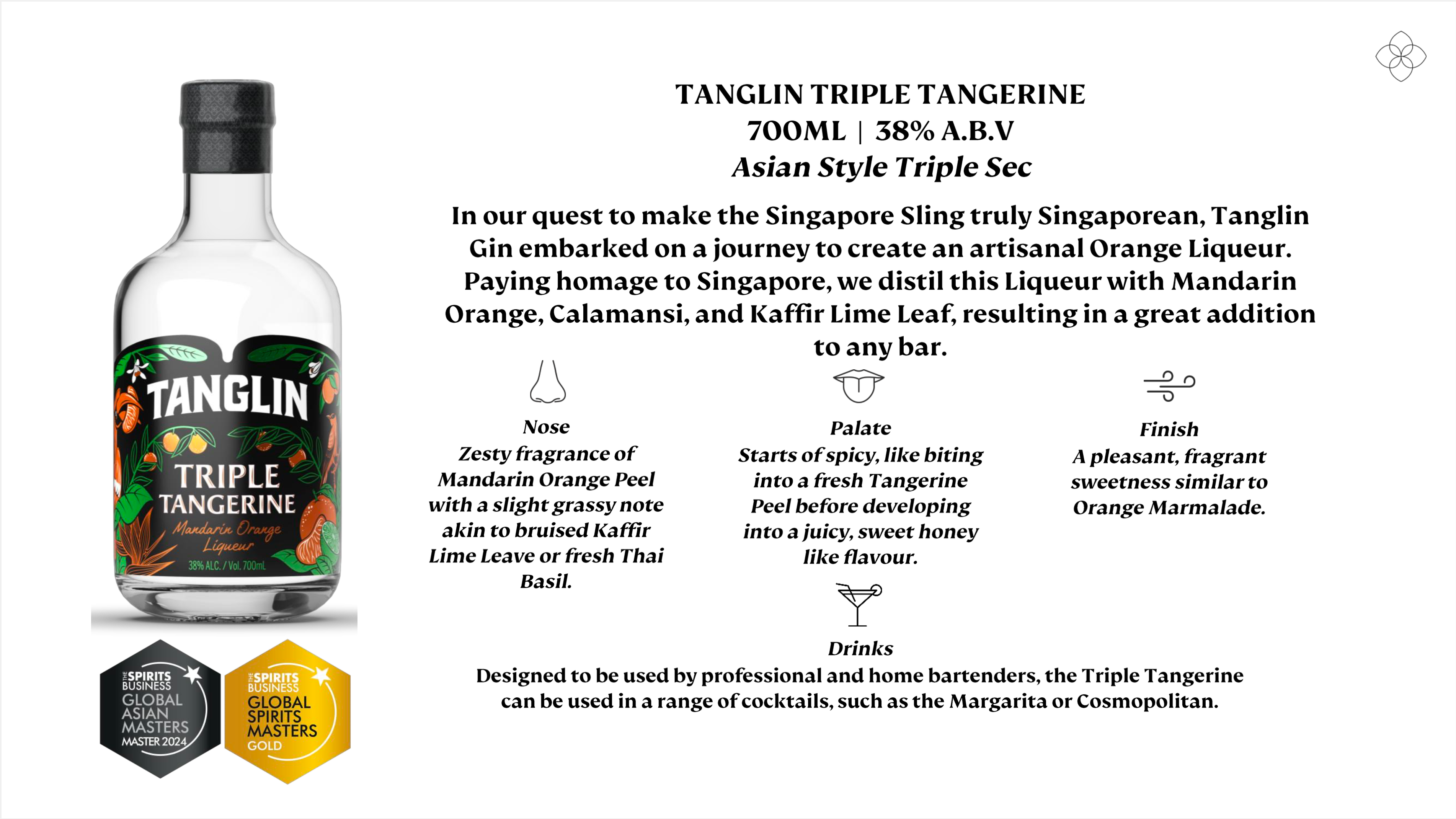 Tanglin Triple Tangerine Mandarin Orange Liqueur