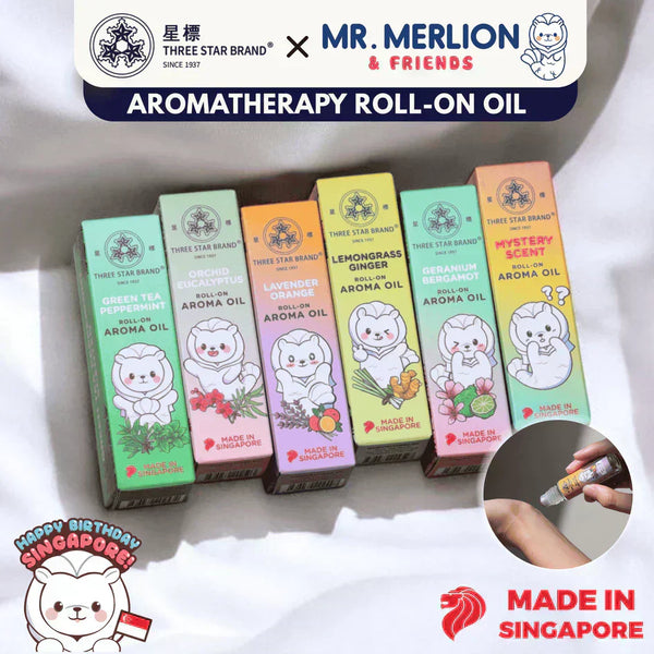 Three Star Brand x Mr Merlion SG60 Limited Edition Aromatherapy Oil / Minyak Ang