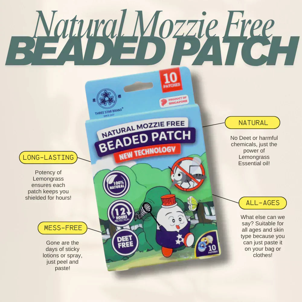 TSB Mosquito Repellent Mozzie Free Beaded Patch (10 pcs)