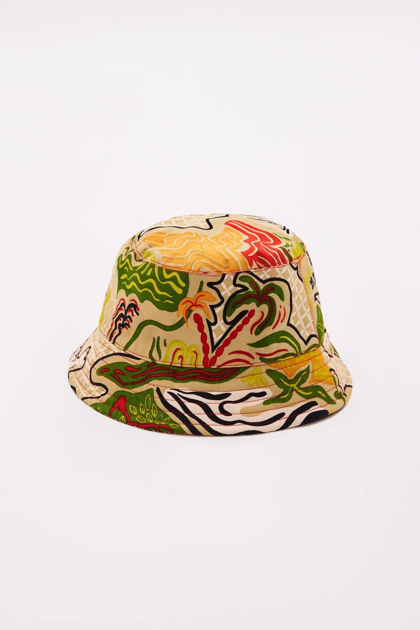 Reversible Bucket Hat (Tile Impression - Red)